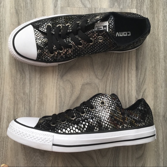 converse reptile leather